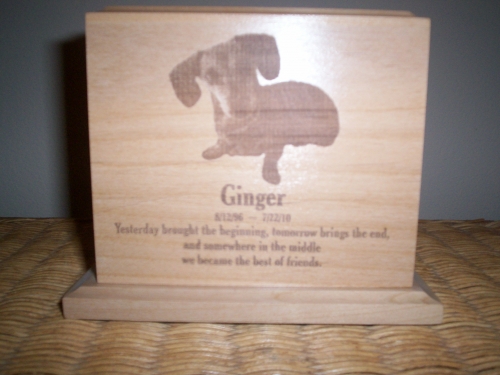 Laser engraved picture Pet Urns