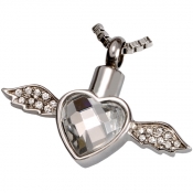 Stainless Steel Winged Heart