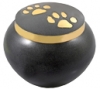 Cremation Urns Golden Pawprints Metal Grey