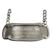 Pewter Medallion Pet Engraved Plaque